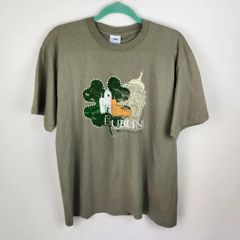 Princess Cruises Dublin Ireland Graphic Short Sleeve Tee sz L